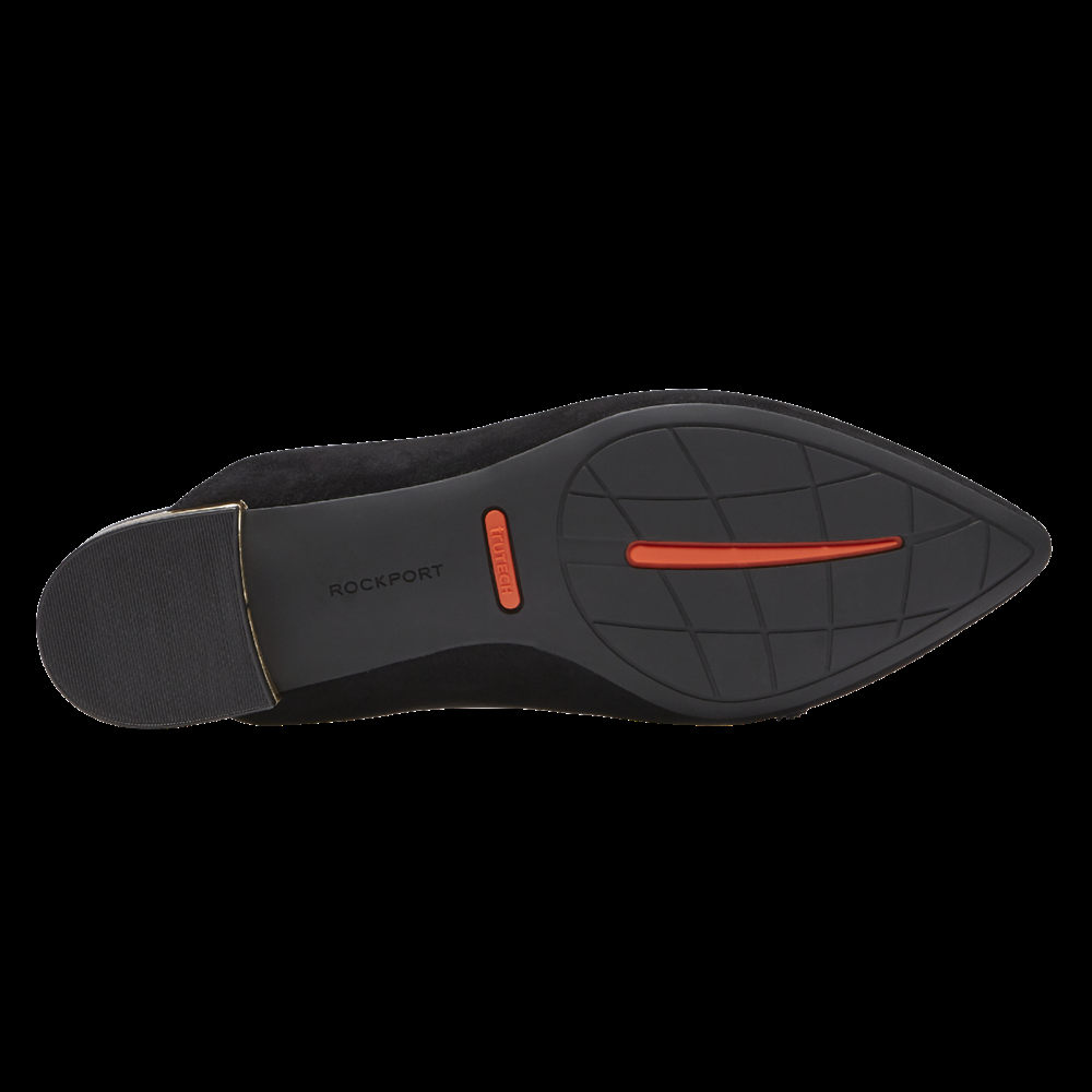 Slides Rockport Womens - Total Motion Adelyn Tassel Black - Philippines IWOP-08547